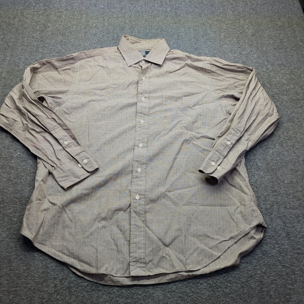 Polo Ralph Lauren Shirt‎ Mens Extra Large Brown Check Preppy Office 17 34/35